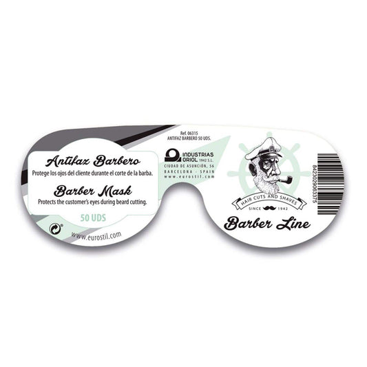 Jag Couture London - New York Eurostil Barber Line Antifaz Barbero Negro Negro Pack 50un