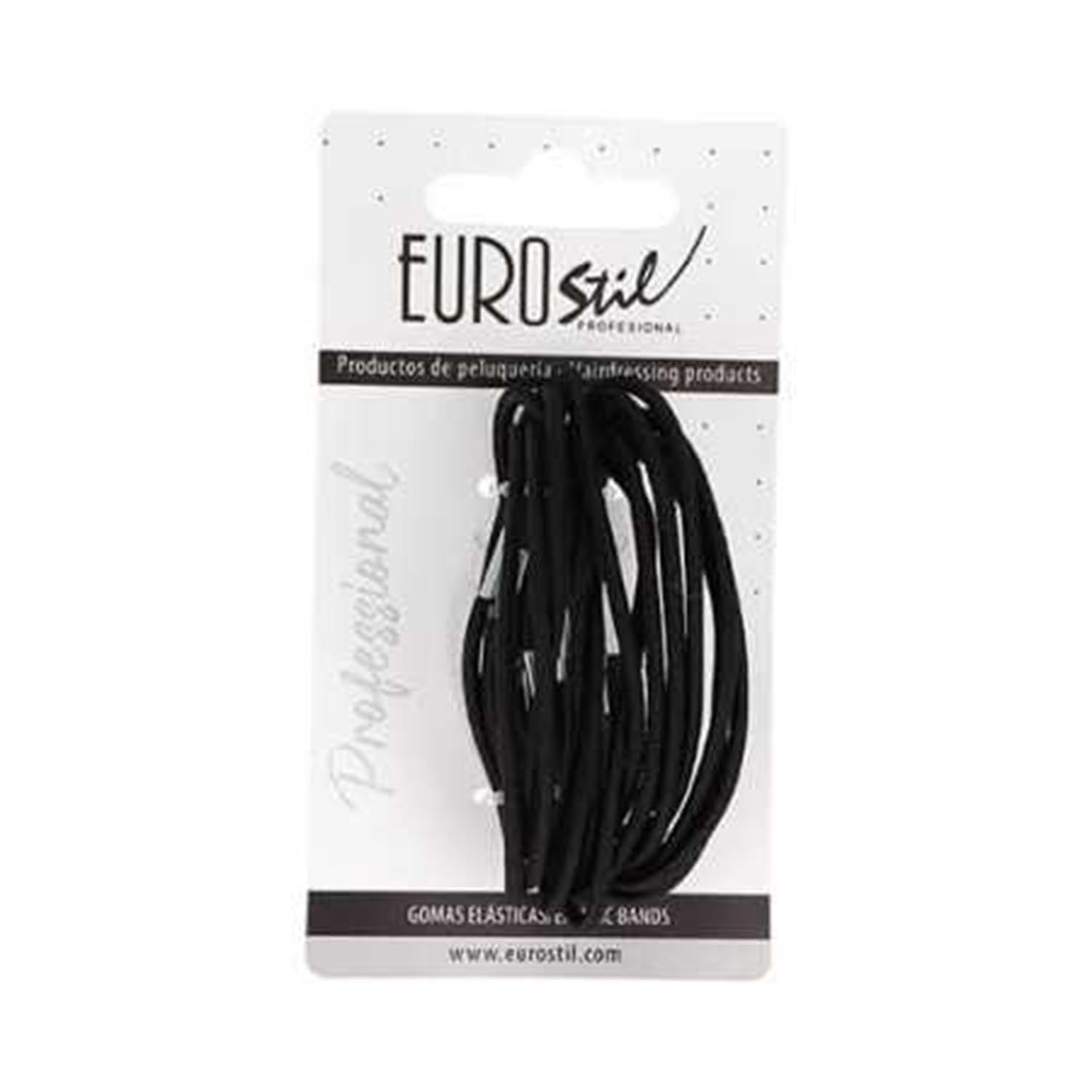 Jag Couture London - New York Eurostil Colita Negro Negro Gomas Finas Pack 1un