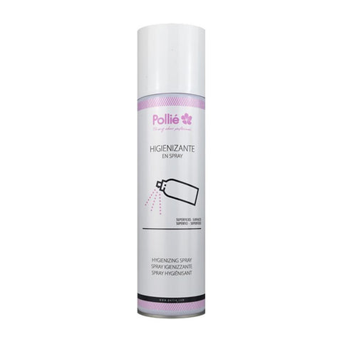 Eurostil Pollie Higienizante 500ml bottle from Jag Couture London New York, featuring a clear spray bottle with label text.