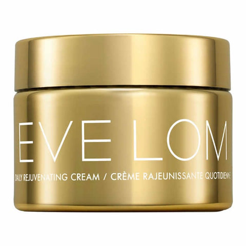Eve Lom Daily Rejuvenating Cream 50ml by Jag Couture London - New York, featuring a sleek jar of skincare cream with a textured lid.
