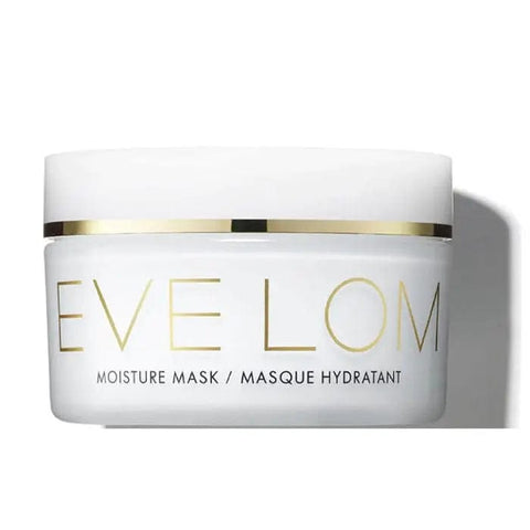 Eve Lom Moisture Mask 100ml by Jag Couture London New York, creamy skincare product in a jar with a silver lid.