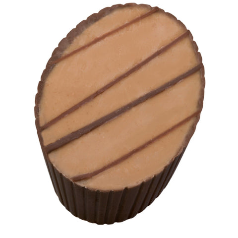 Expressa dark coffee cream and gianduja chocolate by Jag Couture London, 14.3g, shown in a close-up of the chocolate piece.