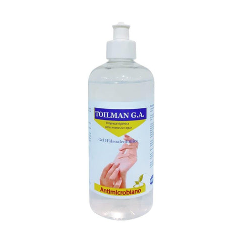 Eya Hydroalcoholic Gel 500ml by Jag Couture London - New York, clear gel bottle with pump dispenser for hand sanitization.