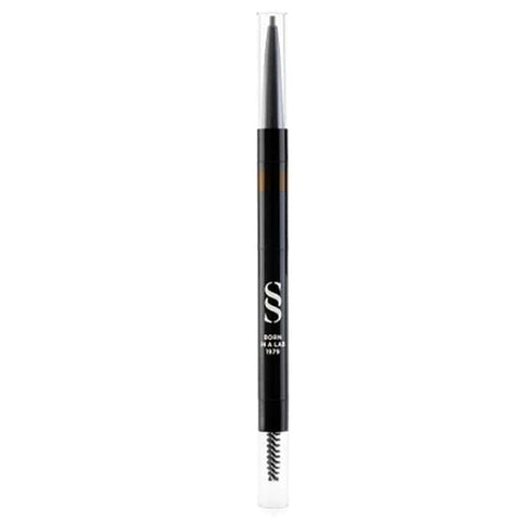 Jag Couture London 3-in-1 Blonde Eyebrow Sculptor showing the compact with brow powder, wax, and brush for defining eyebrows.