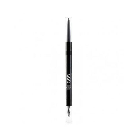 Jag Couture London 3-in-1 Eyebrow Sculptor in shade 04 Espresso showing a compact brow tool with applicators and product inside