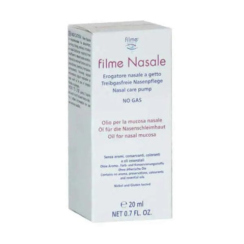 Nasal mucous relief oil in a 20ml bottle by Jag Couture London - New York, with dropper cap and clear label on white background.