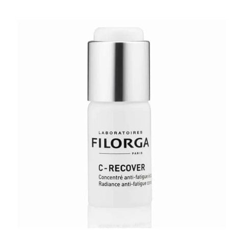 Filorga C-Recover Anti-Fatigue Radiance Concentrate 3x10ml bottles with clear packaging and skincare labeling.