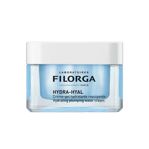 Jag Couture London New York Filorga Hydra-Hyal Replenishing Moisturising Gel 50ml jar with clear gel and hydration labels