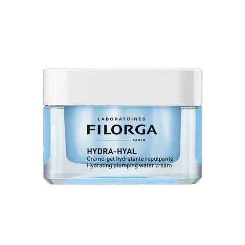 Filorga Hydra-hyal Replenishing Moisturising Gel in 50ml jar, hydration boost with lightweight, nourishing formula from Jag Couture London.