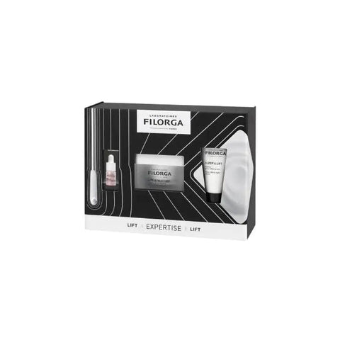 Set of three Filorga Lift Structure Chest 50ml jars, luxury skincare by Jag Couture London New York, showing the product containers.