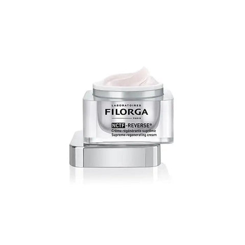 Filorga Ncef-Reverse Supreme Multicorrective Cream 50ml in a jar, designed for advanced skincare and skin rejuvenation.