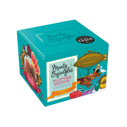 Jag Couture London - New York Flutter Scotch gift box of cocoa dusted truffles with butterscotch chips