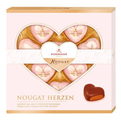 Jag Couture London - New York Foiled milk chocolate praline hearts in gift box