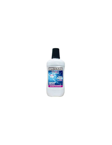 Jag Couture London-New York Foramen Enjuague Buc Whitening 500ml mouthwash bottle with label and cap.