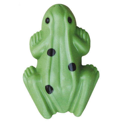 Solid green Freddie the Frog white chocolate decorated with detailed features, approximately 56 pieces, by Jag Couture London New York.