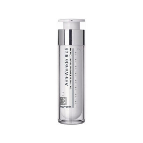 Jag Couture London Anti-Wrinkle Rich Lifting & Firming Night Cream by Frezyderm, 50ml jar with luxurious skincare formula.