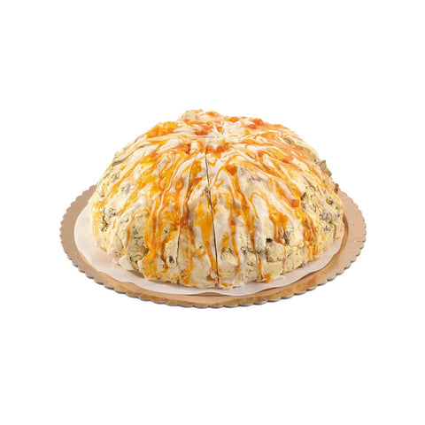 Frosted lemon flavored handmade soft nougat cake by Jag Couture London New York, showing a delicately frosted citrus cake.