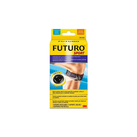 Futuro™ Sport knee support brace with adjustable straps by Jag Couture London - New York, designed for knee stabilization and support.