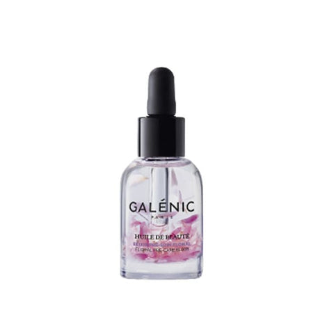 Galenic Huile de Beauté Floral Pre-Treatment Elixir 30ml from Jag Couture London, natural floral oil for skin nourishment and glow.