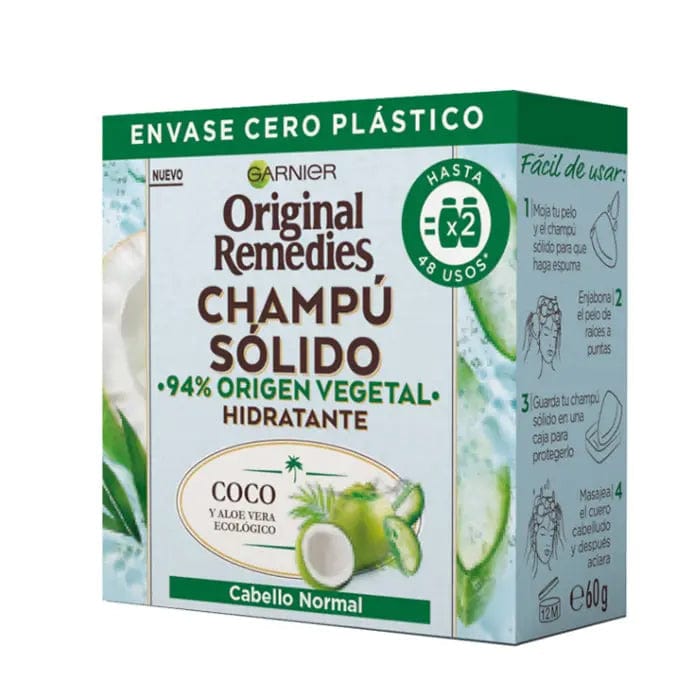 Jag Couture London - New York Garnier Original Remedies Champú Sólido Cabello Normal 60g