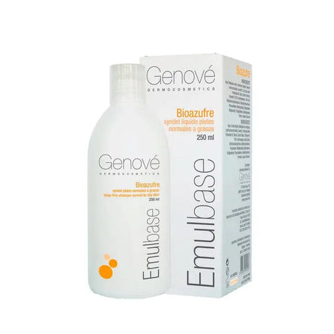 Genové Biosulphur Emulbase by Jag Couture London New York, 250ml bottle with label and packaging visible.