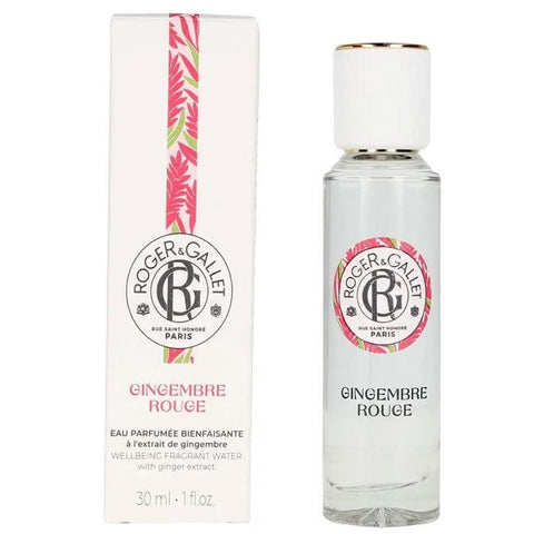 Red Ginger Eau Parfumée Bienfaisante spray by Jag Couture London-New York, 30ml bottle with elegant packaging.