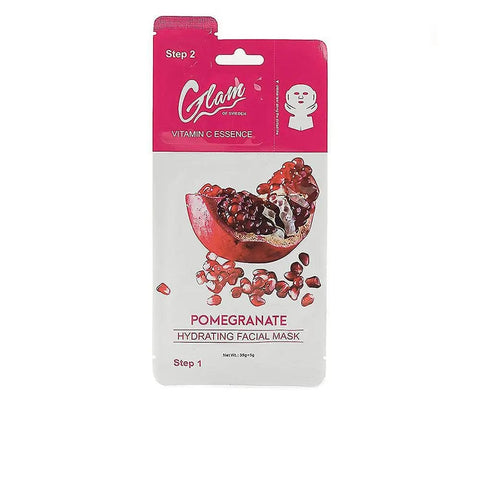 Glam of Sweden Pomegranate Facial Mask by Jag Couture London, 35.5g, showcasing a vibrant pomegranate-themed skincare product.
