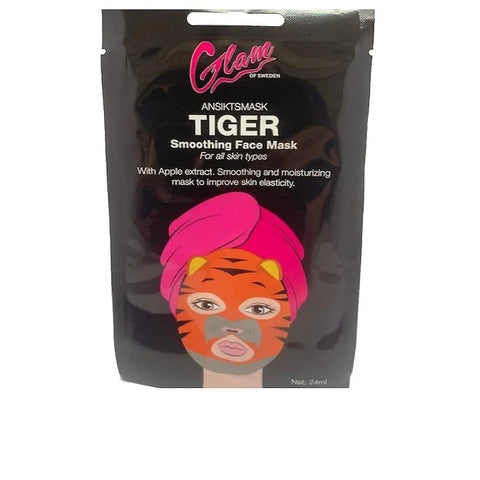 Glam of Sweden Tiger Mask 24ml by Jag Couture London New York, featuring vibrant tiger design and skincare benefits.