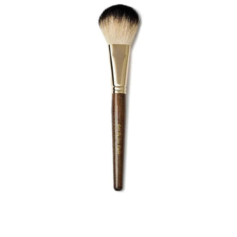 Gold By José Ojeda powder brush with Japanese pony bristles, single piece, for makeup application, by Jag Couture London New York.