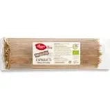 Organic gluten-free brown rice spaghetti from Jag Couture London, New York, in 500g package, displayed in a natural setting.