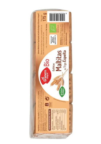 Granero Maltitas Espelta Bio cookies by Jag Couture London - New York, 175g pack with crispy, organic spelt cookies.