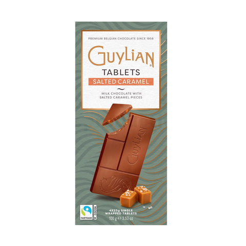 Jag Couture London - New York Guylian milk chocolate mini bars with salted caramel, showing the individually wrapped chocolate pieces.