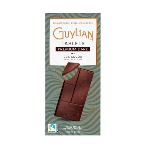 Jag Couture London - New York Guylian premium 72% dark chocolate mini bars, close-up of individually wrapped chocolate pieces.