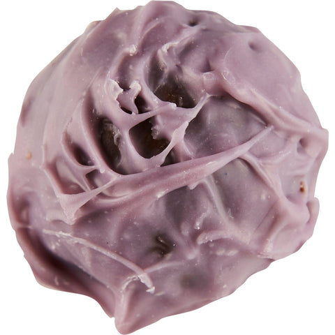 Gytha lilac-colored white chocolate with forest fruits ganache by Jag Couture London, 14g, displayed on a white background.
