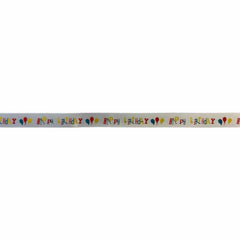 Jag Couture London - New York Happy Birthday balloons printed white ribbon