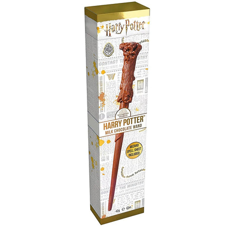 Milk chocolate Harry Potter wand candies in a display counter, from Jag Couture London - New York.