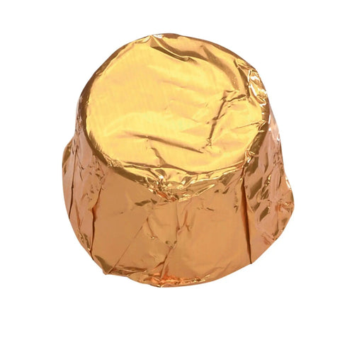 Henri salted butter caramel in milk chocolate, 15.5g, Jag Couture London New York, close-up of chocolate with caramel filling