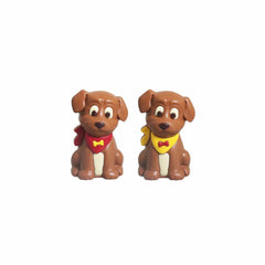 Jag Couture London - New York Hollow milk chocolate decorated Spike the dog figure 14cm