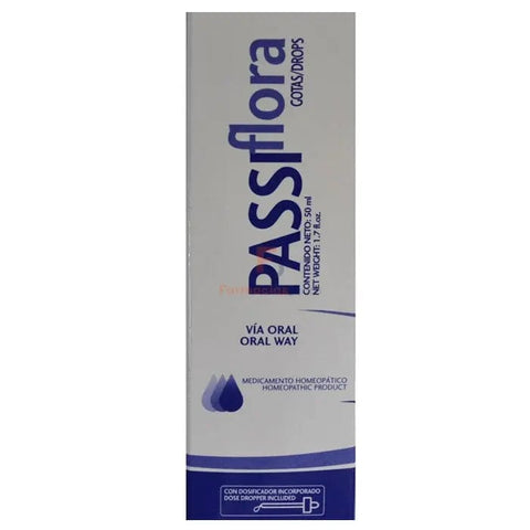 Homeosor Passiflora Drops 50ml by Jag Couture London – natural herbal supplement in a clear dropper bottle