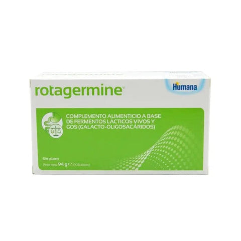 Humana Rotagermine 8.5ml vials by Jag Couture London New York, showing ten small glass vials with labels and clear liquid inside.