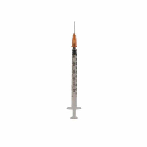 ICO insulin syringe 100ml with needle 0.5x16mm from Jag Couture London New York, featuring clear measurement markings and a safety cap.