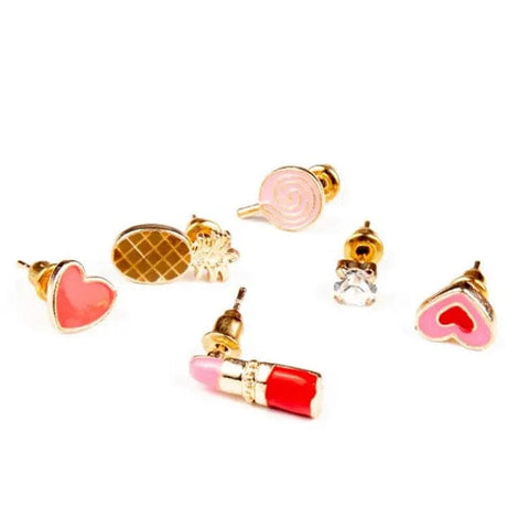 Set of 8 assorted Inca-style earrings by Jag Couture London New York, featuring colorful and intricate jewelry designs.