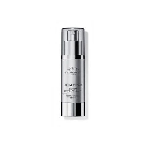 Institut Esthederm Derm Repair Restructuring Serum by Jag Couture London, 30ml bottle, skincare product with a sleek design.