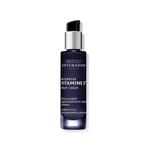Institut Esthederm Intensive Vitamine E2 Serum 30ml from Jag Couture London New York, featuring clear glass bottle and dropper cap.
