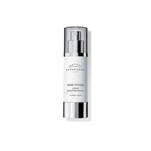 Institut Esthederm Sensi System Calming Cream 50ml in a white tube with a blue lid, designed for sensitive skin relief.