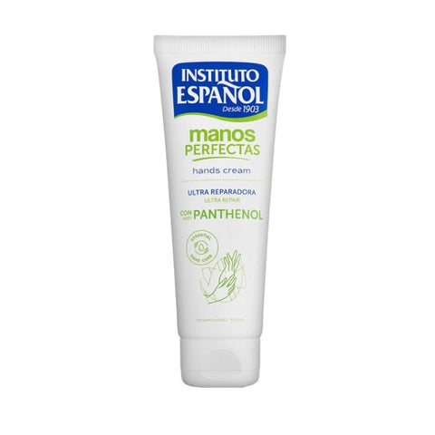 Instituto Español Ultra Repair Hand Cream with Panthenol in 75ml tube, nourishing and moisturizing dry, damaged hands.