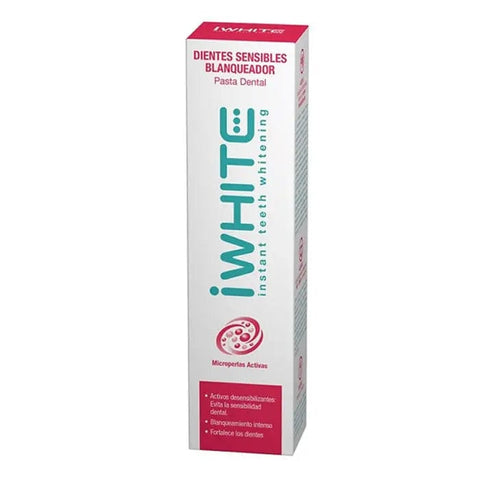 Jag Couture London Iwhite Sensitive Toothpaste 75ml tube, featuring a sleek design for gentle whitening and sensitive teeth care.