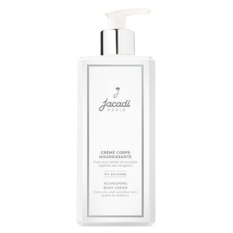 Jacadi nourishing body cream in a 400ml jar with a smooth, creamy texture and elegant packaging from Jag Couture London - New York