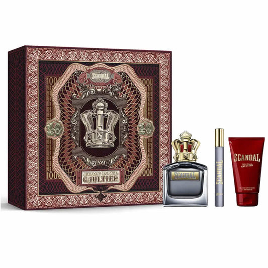 Jag Couture London - New York Jean Paul Gaultier Scandal For Him Eau De Toilette Spray 100ml Set 3 Pieces