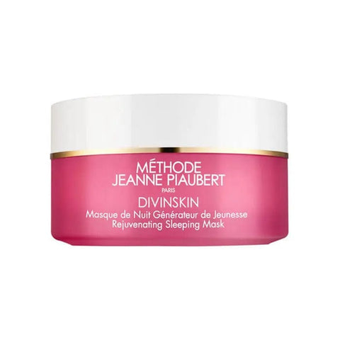 Jeanne Piaubert Méthode Divinskin rejuvenating sleeping mask in a 50ml jar, displayed with elegant packaging and branding.